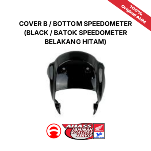cover bawah speedometer warna hitam metalik (Black Metallic) atau batok speedometer belakang untuk sepeda motor Honda Scoopy.